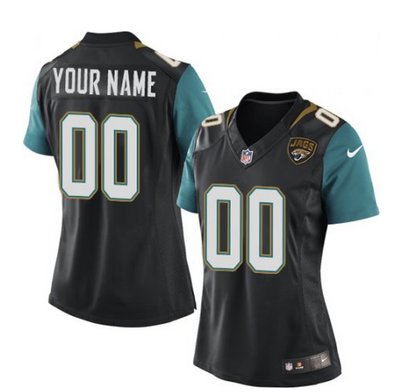 Women's Nike Jacksonville Jaguars Customized Elite Black Alternate NFL Jersey Women's Nike Jacksonville Jaguars Customized Elite Black Alternate NFL Jersey