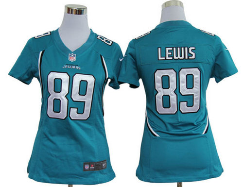 Women Nike Jacksonville Jaguars 89 Marcedes Lewis Green Jerseys