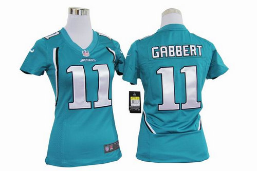 Women Nike Jacksonville Jaguars 11 Blaine Gabbert Green Jerseys