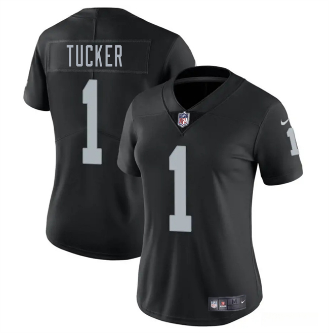 Women's Las Vegas Raiders #1 Tre Tucker Black 2025 Vapor Stitched Jersey(Run Small) Women's Las Vegas Raiders #1 Tre Tucker Black 2025 Vapor Stitched Jersey(Run Small)