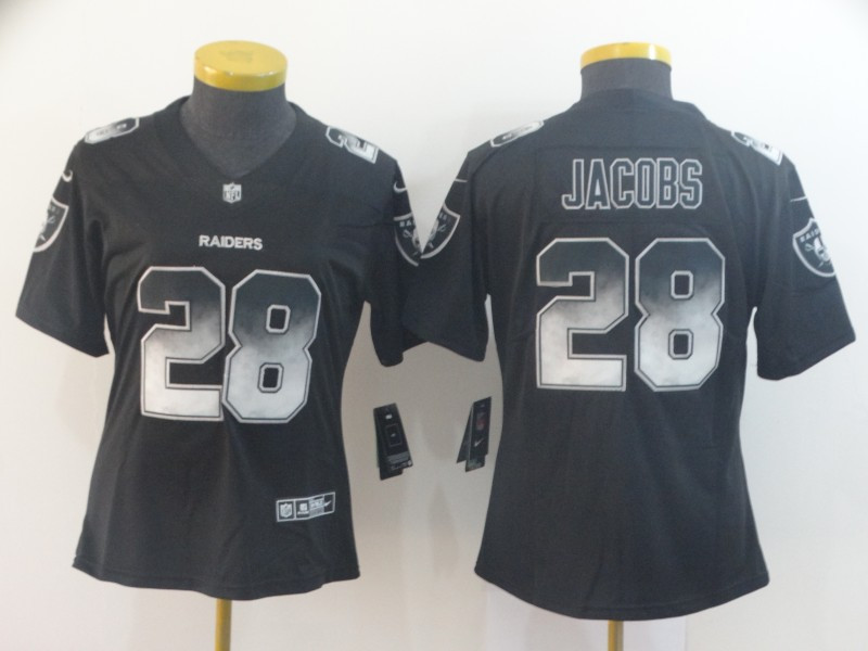 Women Nike Raiders 28 Josh Jacobs Black Arch Smoke Women Vapor Untouchable Limited Jersey Women Nike Raiders 28 Josh Jacobs Black Arch Smoke Women Vapor Untouchable Limited Jersey