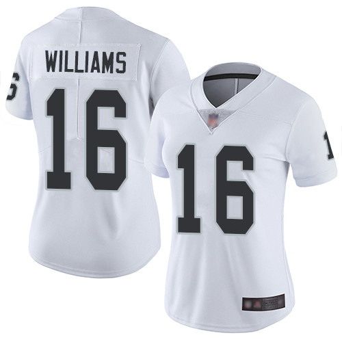 Raiders #16 Tyrell Williams White Women's Stitched Football Vapor Untouchable Limited Jersey Raiders #16 Tyrell Williams White Women's Stitched Football Vapor Untouchable Limited Jersey