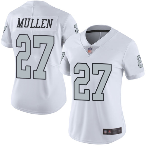 Raiders #27 Trayvon Mullen White Women's Stitched Football Limited Rush Jersey Raiders #27 Trayvon Mullen White Women's Stitched Football Limited Rush Jersey