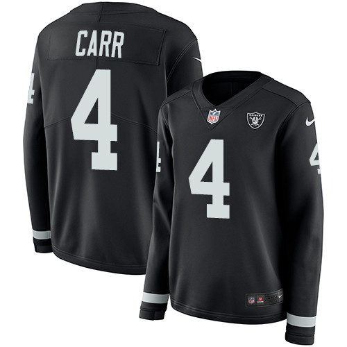 Nike Raiders #4 Derek Carr Black Team Color Women's Stitched NFL Nike Raiders #4 Derek Carr Black Team Color Women's Stitched NFL