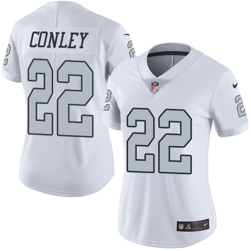 Nike Raiders #22 Gareon Conley White Women's Stitched NFL Limited Rush Jersey Nike Raiders #22 Gareon Conley White Women's Stitched NFL Limited Rush Jersey