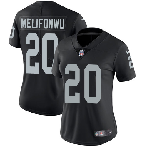 Nike Raiders #20 Obi Melifonwu Black Team Color Women's Stitched NFL Vapor Untouchable Limited Jersey Nike Raiders #20 Obi Melifonwu Black Team Color Women's Stitched NFL Vapor Untouchable Limited Jersey