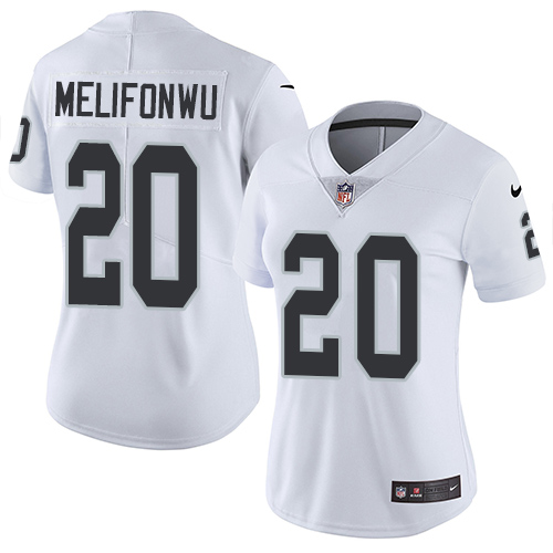 Nike Raiders #20 Obi Melifonwu White Women's Stitched NFL Vapor Untouchable Limited Jersey Nike Raiders #20 Obi Melifonwu White Women's Stitched NFL Vapor Untouchable Limited Jersey