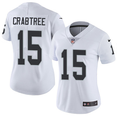 Nike Raiders #15 Michael Crabtree White Women's Stitched NFL Vapor Untouchable Limited Jersey Nike Raiders #15 Michael Crabtree White Women's Stitched NFL Vapor Untouchable Limited Jersey