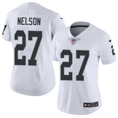 Nike Raiders #27 Reggie Nelson White Women's Stitched NFL Vapor Untouchable Limited Jersey Nike Raiders #27 Reggie Nelson White Women's Stitched NFL Vapor Untouchable Limited Jersey