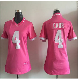 Women New Raiders #4 Derek Carr Pink NFL Elite Bubble Gum Jersey Women New Raiders #4 Derek Carr Pink NFL Elite Bubble Gum Jersey