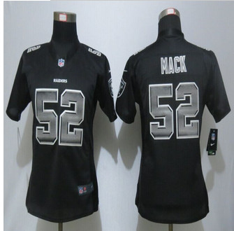 Women New new Oakland Raiders #52 Khalil Mack Black Strobe Elite Jersey Women New new Oakland Raiders #52 Khalil Mack Black Strobe Elite Jersey