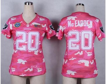 Women's NEW Raiders #20 Darren McFadden Pink NFL Elite Camo Fashion Jersey Women's NEW Raiders #20 Darren McFadden Pink NFL Elite Camo Fashion Jersey