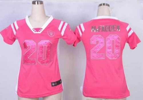 NEW Women Jerseys Oakland Raiders 20 Darren McFadden Pink(fashion Rhinestone sequins) NEW Women Jerseys Oakland Raiders 20 Darren McFadden Pink(fashion Rhinestone sequins)