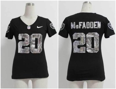 NEW women jerseys Oakland Raiders 20 Darren McFadden Black(Handwork Sequin lettering Fashion) NEW women jerseys Oakland Raiders 20 Darren McFadden Black(Handwork Sequin lettering Fashion)