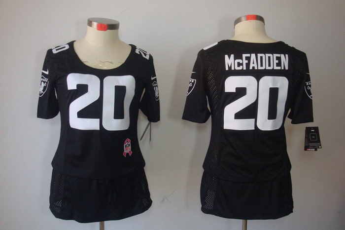 Womens NEW Oakland Raiders 20 Darren McFadden Elite breast Cancer Awareness Black Jerseys Womens NEW Oakland Raiders 20 Darren McFadden Elite breast Cancer Awareness Black Jerseys