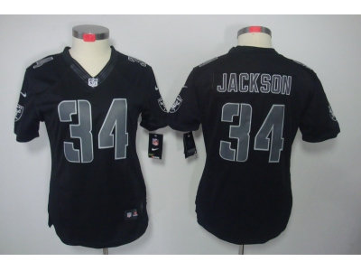 Women NEW NFL Oakland Raiders #34 Bo Jackson black jerseys(impact limited) Women NEW NFL Oakland Raiders #34 Bo Jackson black jerseys(impact limited)