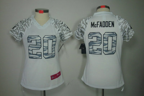 Women NEW Oakland Raiders 20 Darren McFadden White Zebra Field Flirt Fashion Jerseys Women NEW Oakland Raiders 20 Darren McFadden White Zebra Field Flirt Fashion Jerseys