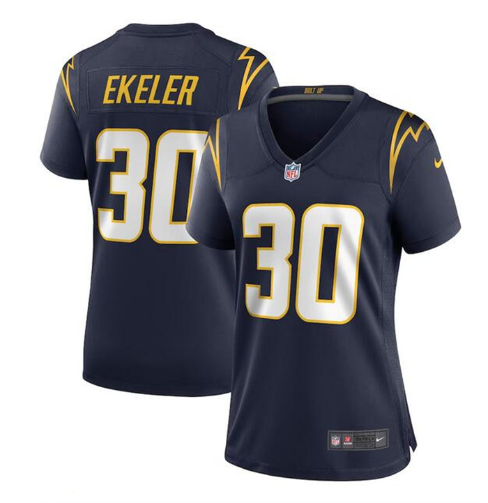 Women's Los Angeles Chargers #30 Austin Ekeler Navy Stitched Jersey(Run Small) Women's Los Angeles Chargers #30 Austin Ekeler Navy Stitched Jersey(Run Small)