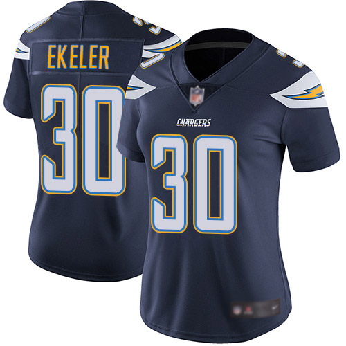 Chargers #30 Austin Ekeler Navy Blue Team Color Women's Stitched Football Vapor Untouchable Limited Jersey Chargers #30 Austin Ekeler Navy Blue Team Color Women's Stitched Football Vapor Untouchable Limited Jersey
