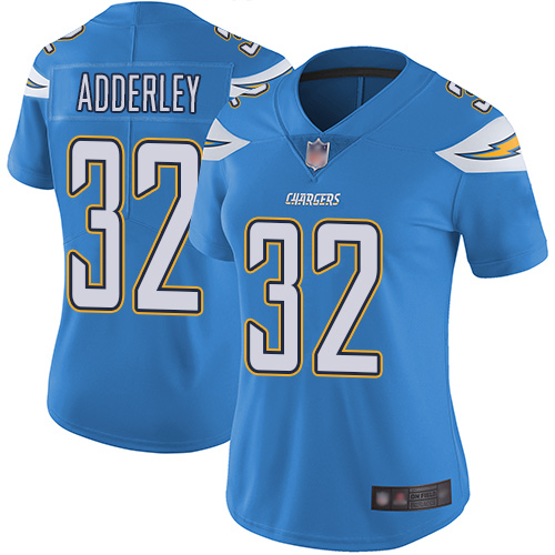 Chargers #32 Nasir Adderley Electric Blue Alternate Women's Stitched Football Vapor Untouchable Limited Jersey Chargers #32 Nasir Adderley Electric Blue Alternate Women's Stitched Football Vapor Untouchable Limited Jersey
