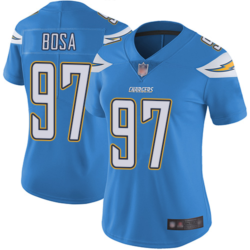 Chargers #97 Joey Bosa Electric Blue Alternate Women's Stitched Football Vapor Untouchable Limited Jersey Chargers #97 Joey Bosa Electric Blue Alternate Women's Stitched Football Vapor Untouchable Limited Jersey