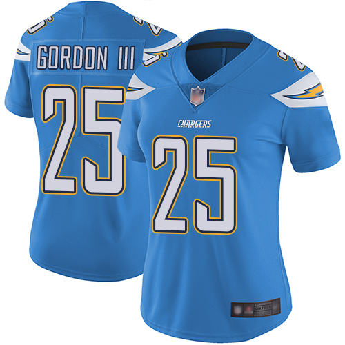 Chargers #25 Melvin Gordon III Electric Blue Alternate Women's Stitched Football Vapor Untouchable Limited Jersey Chargers #25 Melvin Gordon III Electric Blue Alternate Women's Stitched Football Vapor Untouchable Limited Jersey