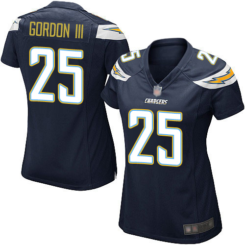 Chargers #25 Melvin Gordon III Navy Blue Team Color Women's Stitched Football New Elite Jersey Chargers #25 Melvin Gordon III Navy Blue Team Color Women's Stitched Football New Elite Jersey