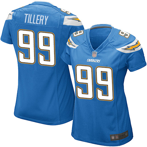 Chargers #99 Jerry Tillery Electric Blue Alternate Women's Stitched Football Elite Jersey Chargers #99 Jerry Tillery Electric Blue Alternate Women's Stitched Football Elite Jersey