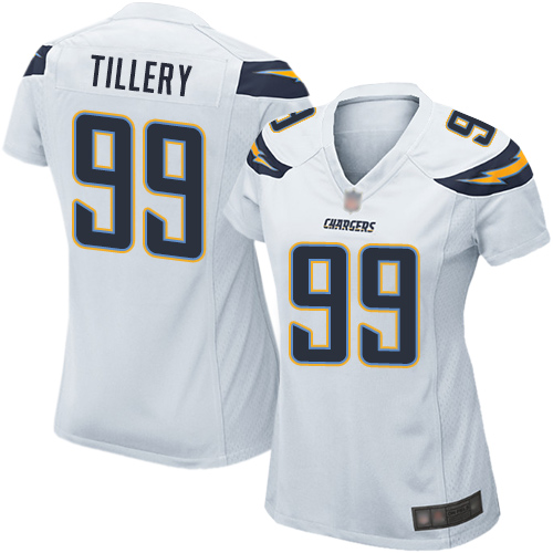 Chargers #99 Jerry Tillery White Women's Stitched Football Elite Jersey Chargers #99 Jerry Tillery White Women's Stitched Football Elite Jersey