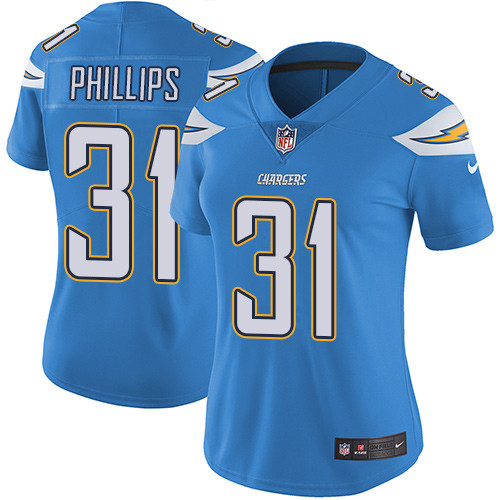 Nike Chargers #31 Adrian Phillips Electric Blue Alternate Women's Stitched NFL Vapor Untouchable Limited Jersey Nike Chargers #31 Adrian Phillips Electric Blue Alternate Women's Stitched NFL Vapor Untouchable Limited Jersey