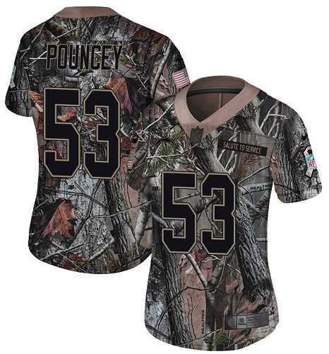 Nike Chargers #53 Mike Pouncey Camo Women's Stitched NFL Limited Rush Realtree Jersey Nike Chargers #53 Mike Pouncey Camo Women's Stitched NFL Limited Rush Realtree Jersey