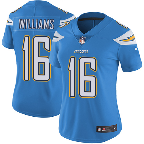 Nike Chargers #16 Tyrell Williams Electric Blue Alternate Women's Stitched NFL Vapor Untouchable Limited Jersey Nike Chargers #16 Tyrell Williams Electric Blue Alternate Women's Stitched NFL Vapor Untouchable Limited Jersey