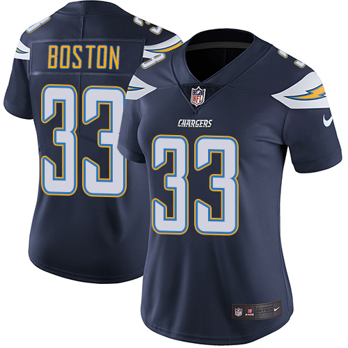Nike Chargers #33 Tre Boston Navy Blue Team Color Women's Stitched NFL Vapor Untouchable Limited Jersey Nike Chargers #33 Tre Boston Navy Blue Team Color Women's Stitched NFL Vapor Untouchable Limited Jersey