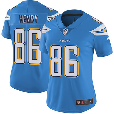 Nike Chargers #86 Hunter Henry Electric Blue Alternate Women's Stitched NFL Vapor Untouchable Limited Jersey Nike Chargers #86 Hunter Henry Electric Blue Alternate Women's Stitched NFL Vapor Untouchable Limited Jersey