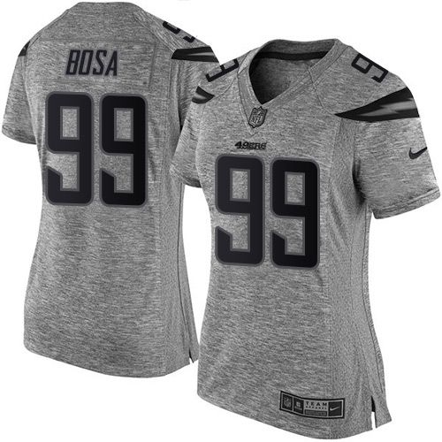 Nike Chargers #99 Joey Bosa Gray Women's Stitched NFL Limited Gridiron Gray Jerse