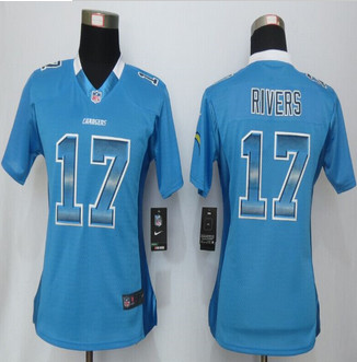 Women New Chargers 17 Philip Rivers Blue Strobe Elite Jersey Women New Chargers 17 Philip Rivers Blue Strobe Elite Jersey