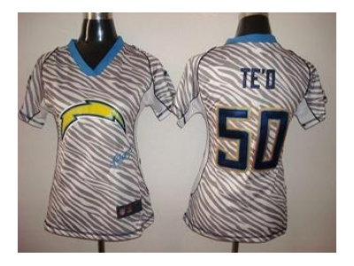 NEW women jerseys san diego chargers #50 manti teo(fem fan zebra) NEW women jerseys san diego chargers #50 manti teo(fem fan zebra)