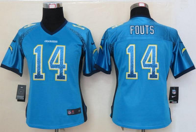 NEW women nfl jerseys San Diego Chargers 14 Fouts Blue(Elite drift fashion) NEW women nfl jerseys San Diego Chargers 14 Fouts Blue(Elite drift fashion)
