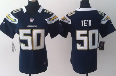 Women NEW San Diego Chargers 50 Manti TE'O Blue NFL Jerseys Women NEW San Diego Chargers 50 Manti TE'O Blue NFL Jerseys