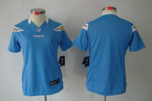 Women NEW San Diego Chargers Blank Lt.Blue Jerseys Women NEW San Diego Chargers Blank Lt.Blue Jerseys