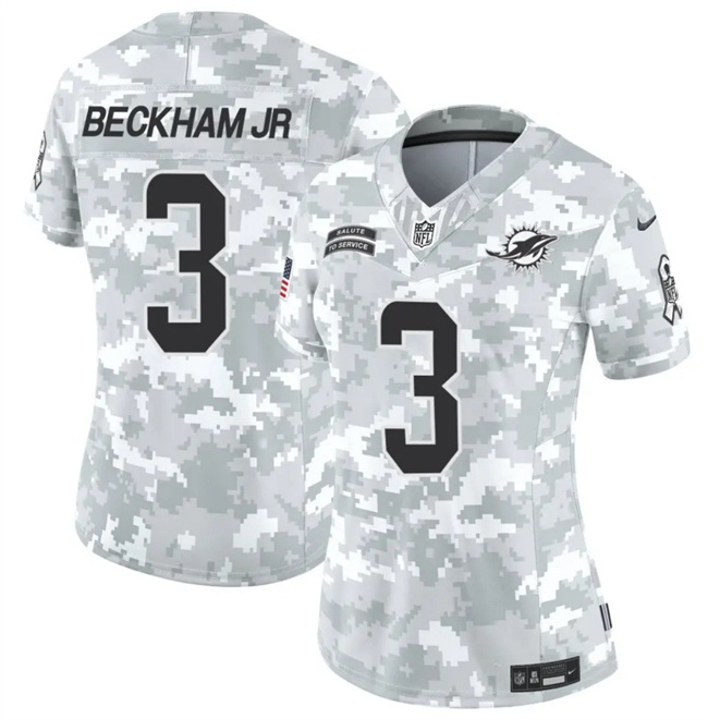 Women's Miami Dolphins #3 Odell Beckham Jr. 2024 F.U.S.E Arctic Camo Salute To Service Limited Stitched Football Jersey(Run Small) Women's Miami Dolphins #3 Odell Beckham Jr. 2024 F.U.S.E Arctic Camo Salute To Service Limited Stitched Football Jersey(Run Small)