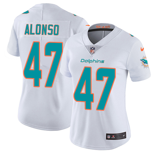 Nike Dolphins #47 Kiko Alonso White Women's Stitched NFL Vapor Untouchable Limited Jersey Nike Dolphins #47 Kiko Alonso White Women's Stitched NFL Vapor Untouchable Limited Jersey