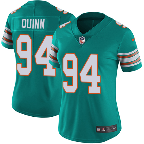Nike Dolphins #94 Robert Quinn Aqua Green Alternate Women's Stitched NFL Vapor Untouchable Limited Jersey Nike Dolphins #94 Robert Quinn Aqua Green Alternate Women's Stitched NFL Vapor Untouchable Limited Jersey