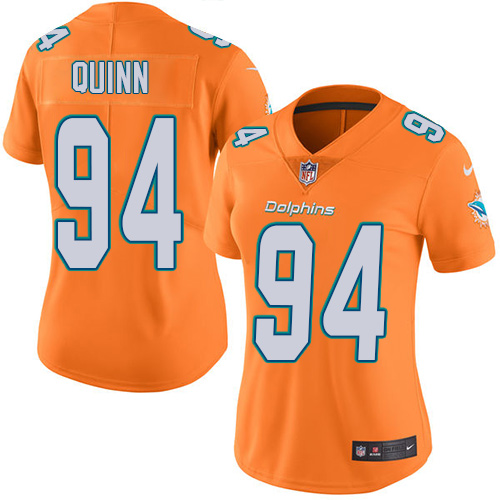 Nike Dolphins #94 Robert Quinn Orange Women's Stitched NFL Limited Rush Jersey Nike Dolphins #94 Robert Quinn Orange Women's Stitched NFL Limited Rush Jersey
