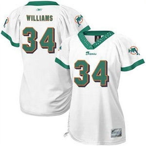 Miami Dolphins #34 R. Williams white women jerseys Miami Dolphins #34 R. Williams white women jerseys
