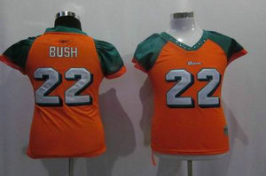 Women miami dolphins 22 bush orange color jersey Women miami dolphins 22 bush orange color jersey