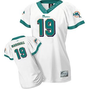 Miami Dolphins #19 Marshall white women jerseys Miami Dolphins #19 Marshall white women jerseys