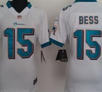 Women Nike Miami Dolphins 15 Davone Bess White Jerseys Women Nike Miami Dolphins 15 Davone Bess White Jerseys