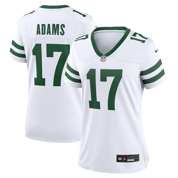Women's New York Jets #17 Davante Adams White Stitched Jersey(Run Small) Women's New York Jets #17 Davante Adams White Stitched Jersey(Run Small)