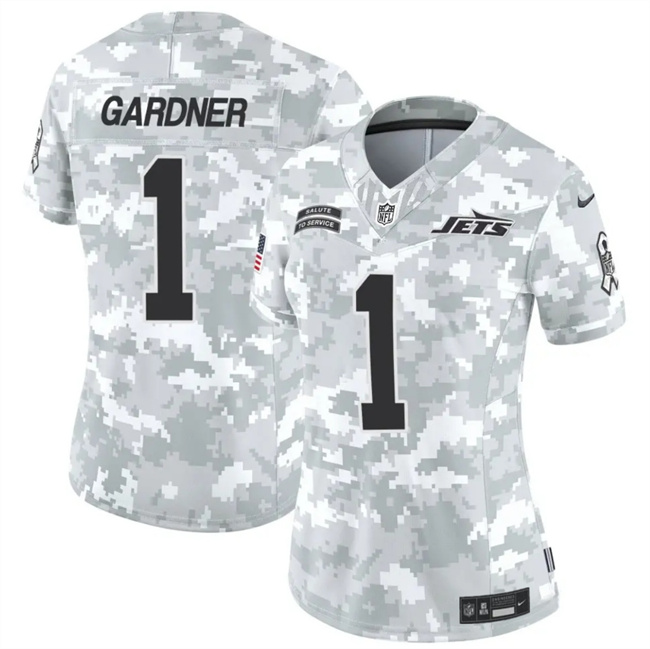 Women's New York Jets #1 Sauce Gardner 2024 F.U.S.E Arctic Camo Salute To Service Limited Stitched Jersey(Run Small) Women's New York Jets #1 Sauce Gardner 2024 F.U.S.E Arctic Camo Salute To Service Limited Stitched Jersey(Run Small)